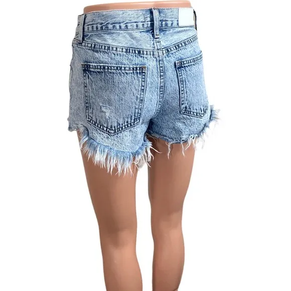 PISTOLA GIGI Low Rise Cut Off Jean Shorts, Size 25