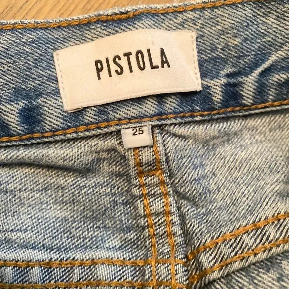 PISTOLA GIGI Low Rise Cut Off Jean Shorts, Size 25
