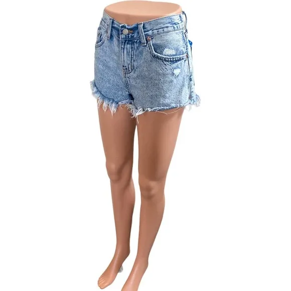 PISTOLA GIGI Low Rise Cut Off Jean Shorts, Size 25