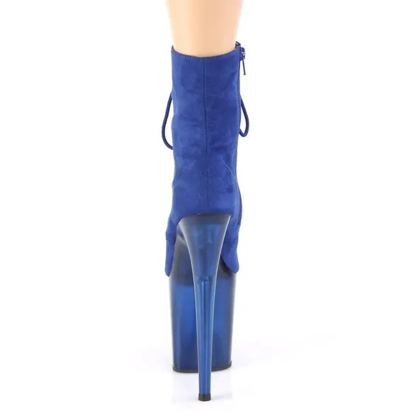 Platform Suede High Heel Lace Up Ankle Boots