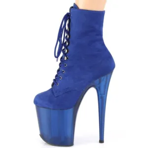 Platform Suede High Heel Lace Up Ankle Boots