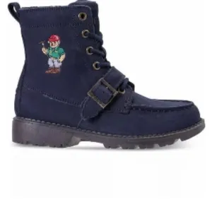 Polo by Ralph Lauren Blue High-Top Boots with Suede Finish