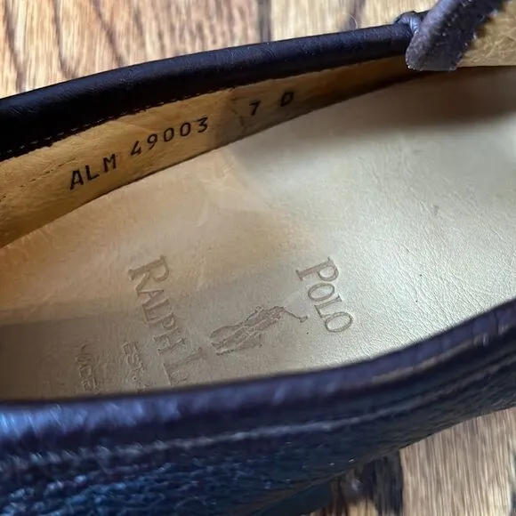 Polo Ralph Lauren Brown Leather Loafers - 7 D