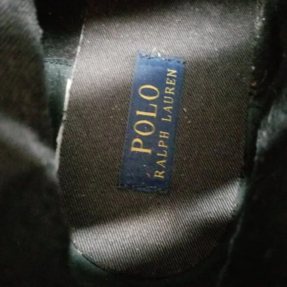 Polo Ralph Lauren Mens Wheatlands Combat Military Boots Black Leather Lace 11 D