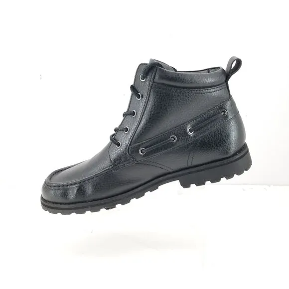 Polo Ralph Lauren Mens Wheatlands Combat Military Boots Black Leather Lace 11 D