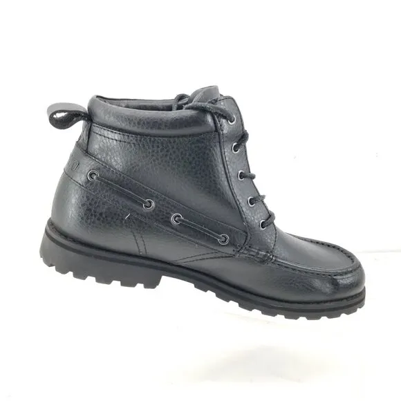 Polo Ralph Lauren Mens Wheatlands Combat Military Boots Black Leather Lace 11 D