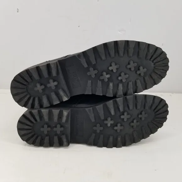 Polo Ralph Lauren Mens Wheatlands Combat Military Boots Black Leather Lace 11 D
