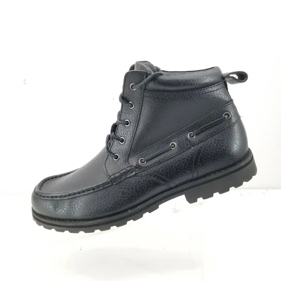 Polo Ralph Lauren Mens Wheatlands Combat Military Boots Black Leather Lace 11 D