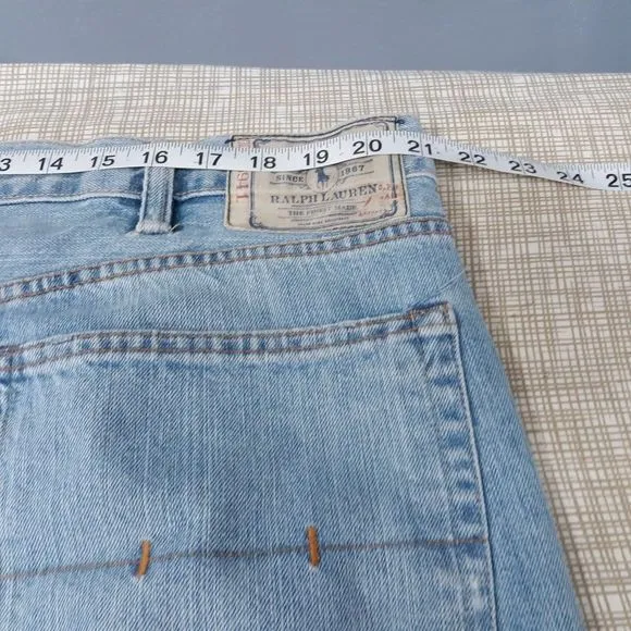 Polo Ralph Lauren Classic 867 100% Cotton Jeans Men's Sz 42x36 Light Wash