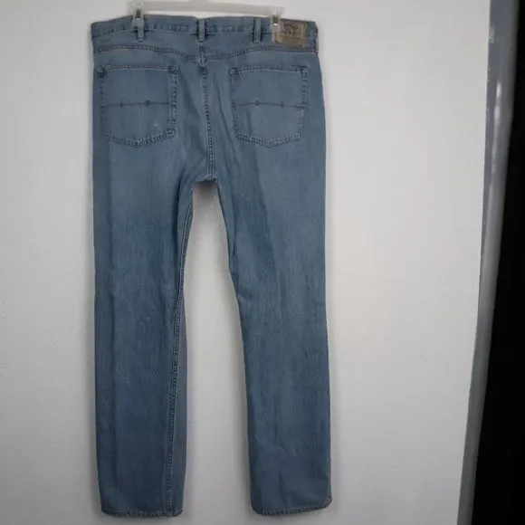 Polo Ralph Lauren Classic 867 100% Cotton Jeans Men's Sz 42x36 Light Wash