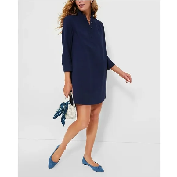 POMANDER PLACE French Navy Polly Dress
