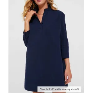 POMANDER PLACE French Navy Polly Dress