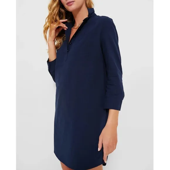 POMANDER PLACE French Navy Polly Dress