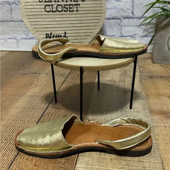 PONS ALOHAS STEP BY STEP WOMENS SANDALS GOLD Size 36