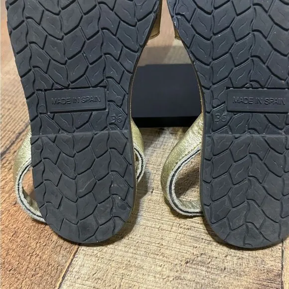 PONS ALOHAS STEP BY STEP WOMENS SANDALS GOLD Size 36
