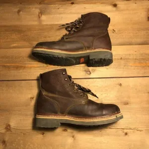 Potrillo Brown Leather Men's Work Boots Made in Mexico Size 7.5