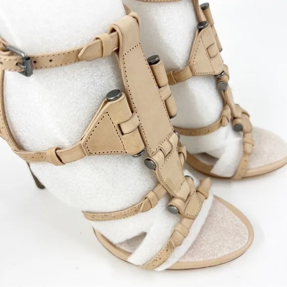 ✅Pour la Victoire Sierra High Heel Sandals cognac Size 9.5 Cowhide Leather Upper