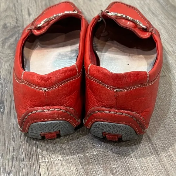 Prada EU36.5 (US6) Genuine Leather Loafers Silver Buckle