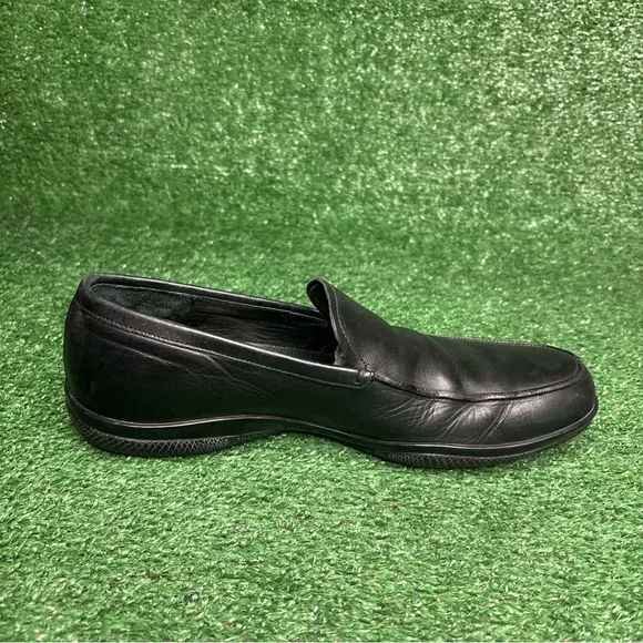 Prada Mens Black Leather Loafers Drivers Shoes Made in Italy - US Size 8.5