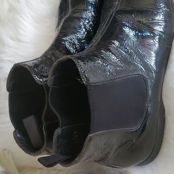 Prada  patent leather slipon ankle shoes size 9