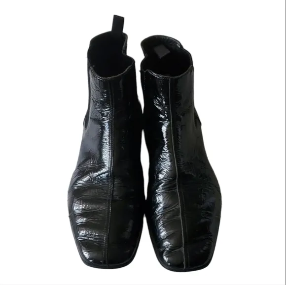 Prada  patent leather slipon ankle shoes size 9