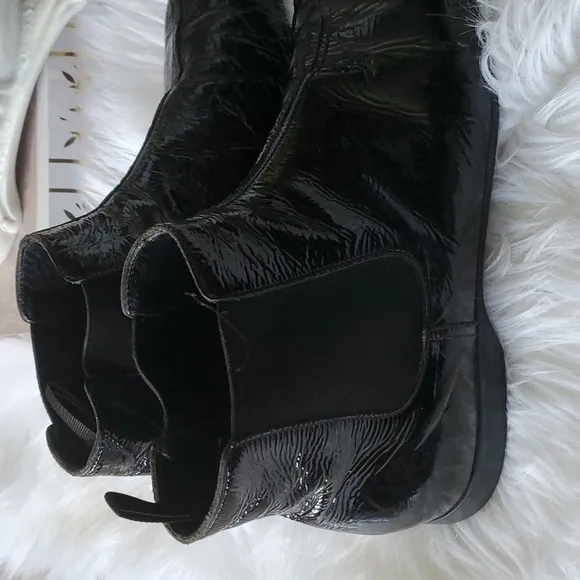 Prada  patent leather slipon ankle shoes size 9