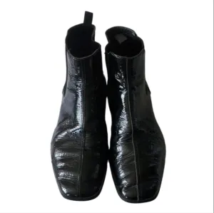 Prada  patent leather slipon ankle shoes size 9