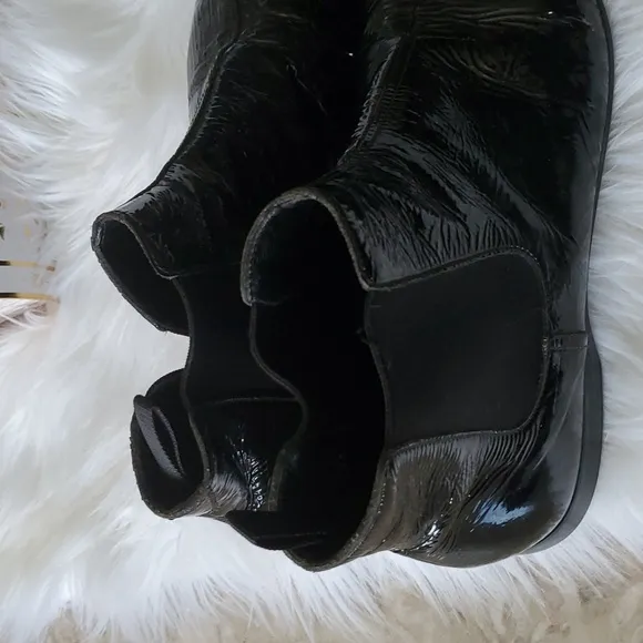Prada  patent leather slipon ankle shoes size 9