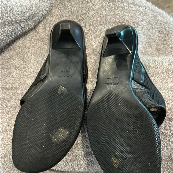 Prada vintage kitten heel sandals