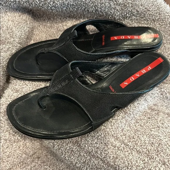 Prada vintage kitten heel sandals