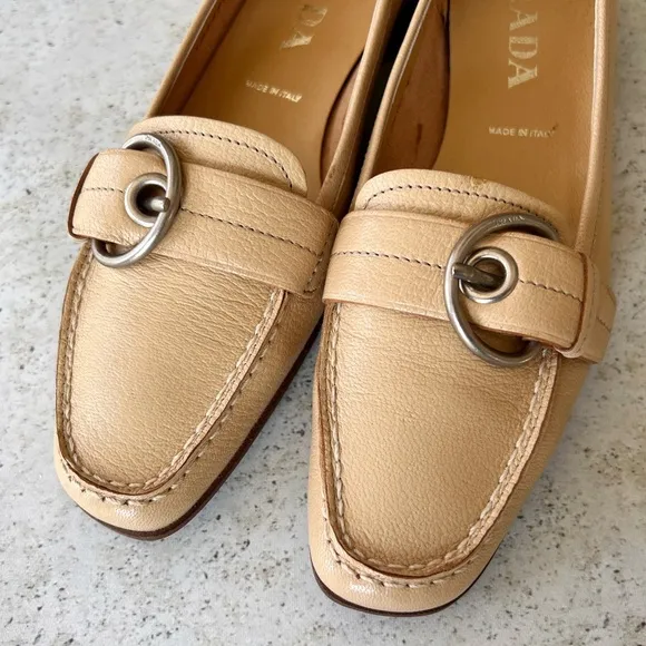 PRADA Women’s Leather Loafers size 37 EU