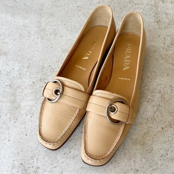 PRADA Women’s Leather Loafers size 37 EU