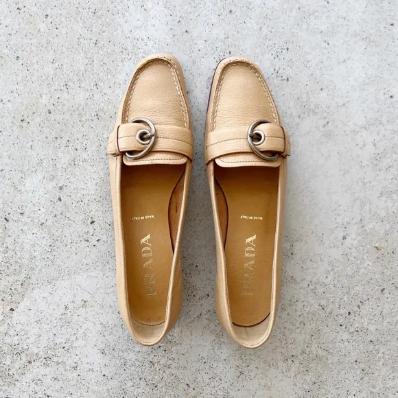 PRADA Women’s Leather Loafers size 37 EU