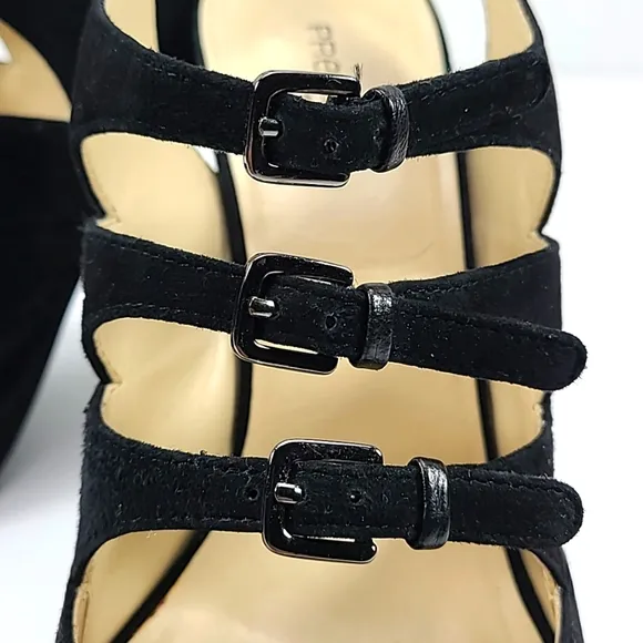Preview International platform edgy sandals with 3 buckles  size 7.5