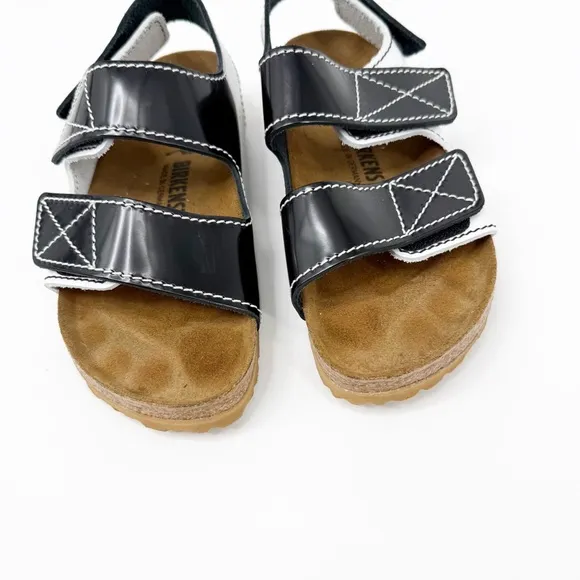 Proenza Schouler x Birkenstock Milano Sandals Black &amp; White Leather, Size 37