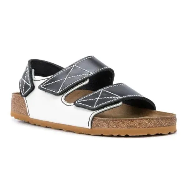 Proenza Schouler x Birkenstock Milano Sandals Black &amp; White Leather, Size 37
