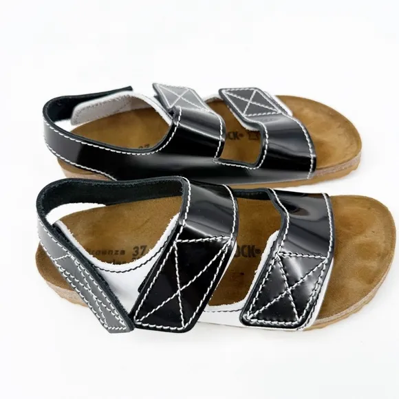 Proenza Schouler x Birkenstock Milano Sandals Black &amp; White Leather, Size 37