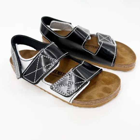 Proenza Schouler x Birkenstock Milano Sandals Black &amp; White Leather, Size 37
