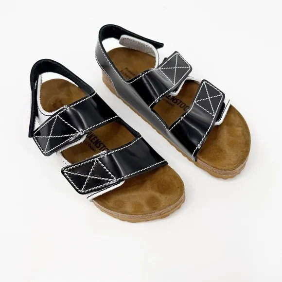 Proenza Schouler x Birkenstock Milano Sandals Black &amp; White Leather, Size 37