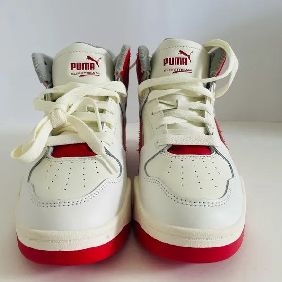 Puma Kids Slipstream White and Red Sneakers Size 7 unisex.