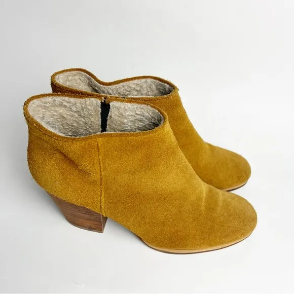 Rachel Comey Mars Tan Suede Sherpa Boots Size 9