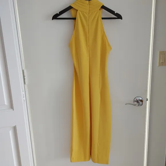 Rachel Rachel Roy Halter Sheath Dress - Yellow - Size Small