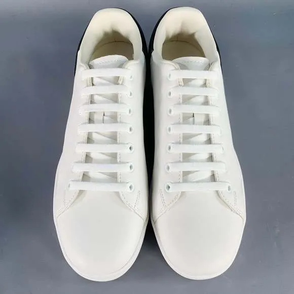RAF SIMONS Orion White Black Leather Lace-Up Low Top Sneakers