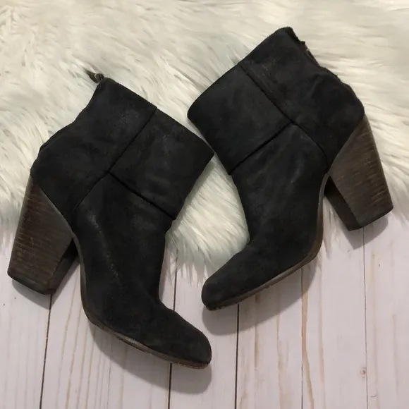 Rag &amp; Bone black suede boots size 38.   8