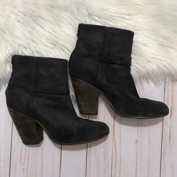 Rag &amp; Bone black suede boots size 38.   8