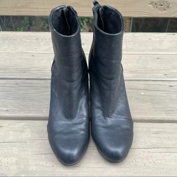 rag &amp; bone Classic Newbury Black Leather Ankle Boots size 39