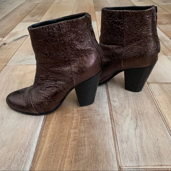 Rag &amp; Bone Classic Newbury Bronze Leather Boots