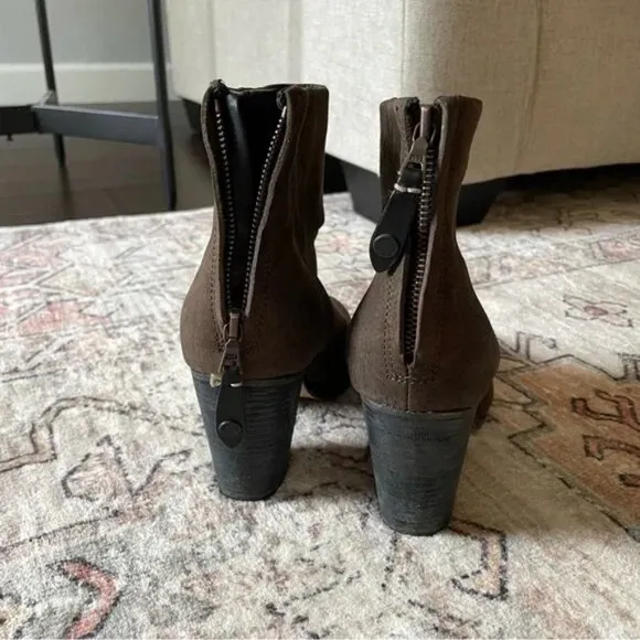 Rag &amp; Bone Classic Newbury Leather Booties in Dark Brown Women’s SIZE 9.5 EUC