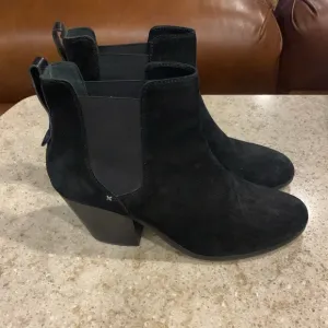 rag &amp; bone Devon Black Suede Ankle Boots Size 11 (41)
