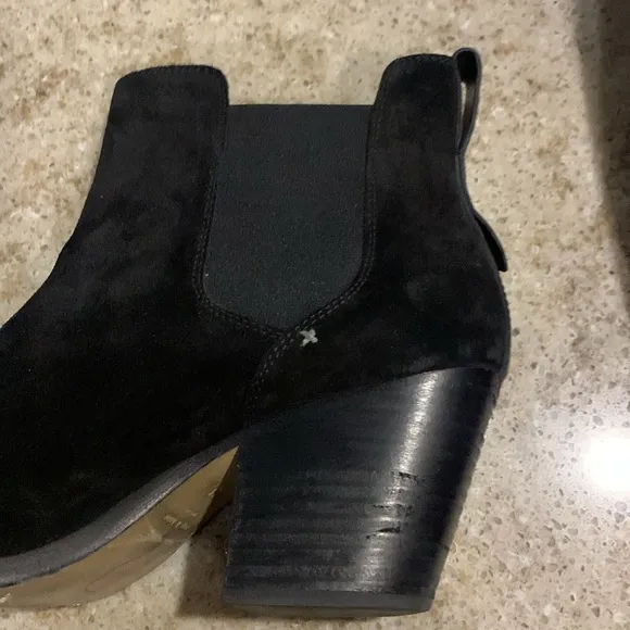 rag &amp; bone Devon Black Suede Ankle Boots Size 11 (41)